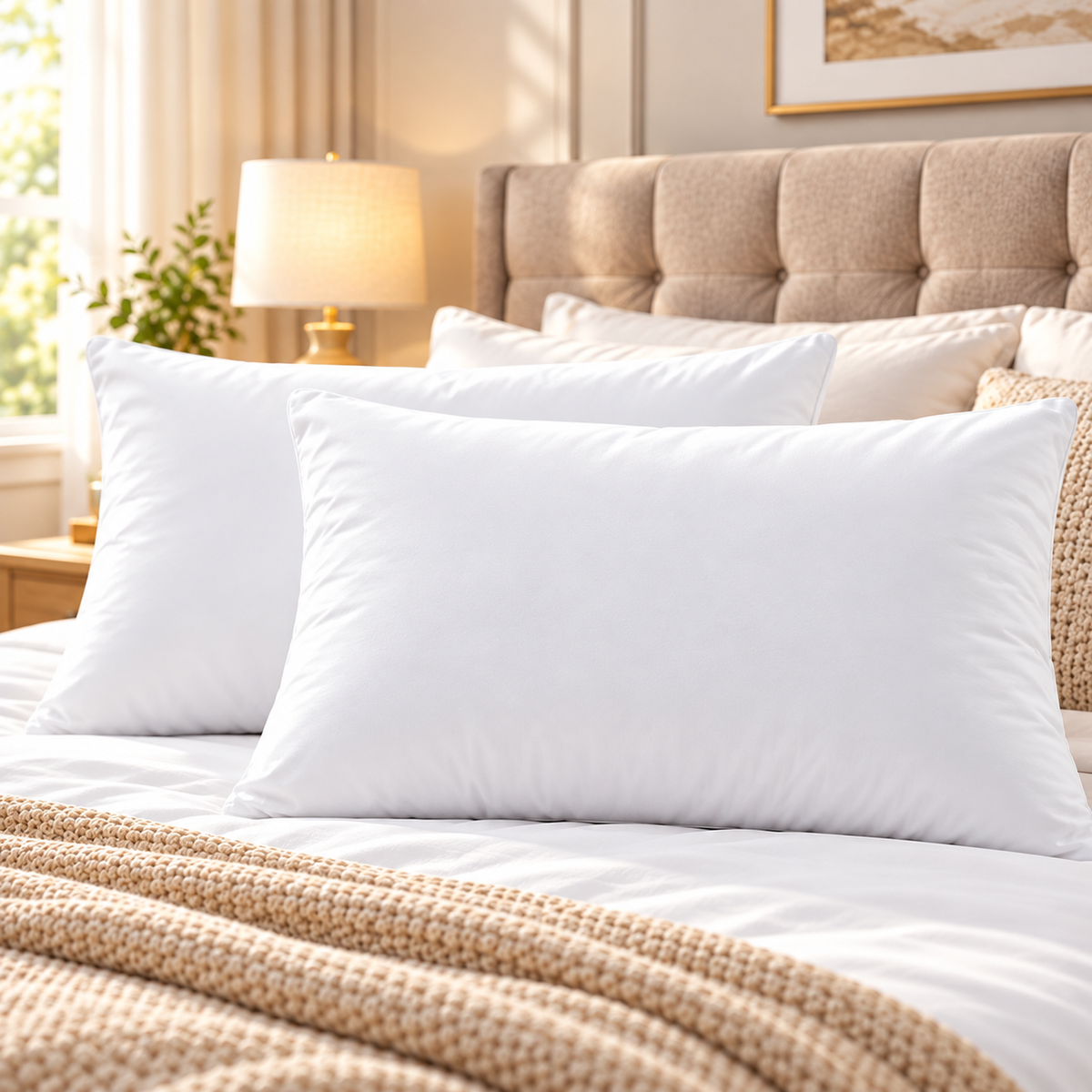 Set de 4 Almohadas 60 × 40 cm.